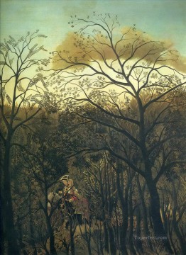 アンリ・ルソー Painting - 森のランデヴー 1886年 アンリ・ルソー ポスト印象派 素朴原始主義